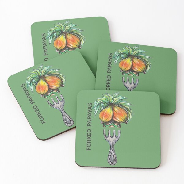 Item preview, FORKED PAPAYAS by FrankenDuo tropical green designed and sold by FrankenDuo.