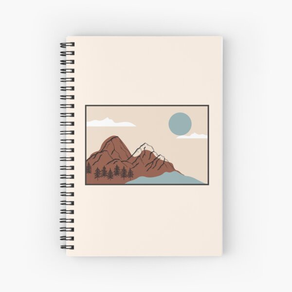 Item preview, Boho Warm Minimalist Landscape Nature Mounted Print designed and sold by zedonee.