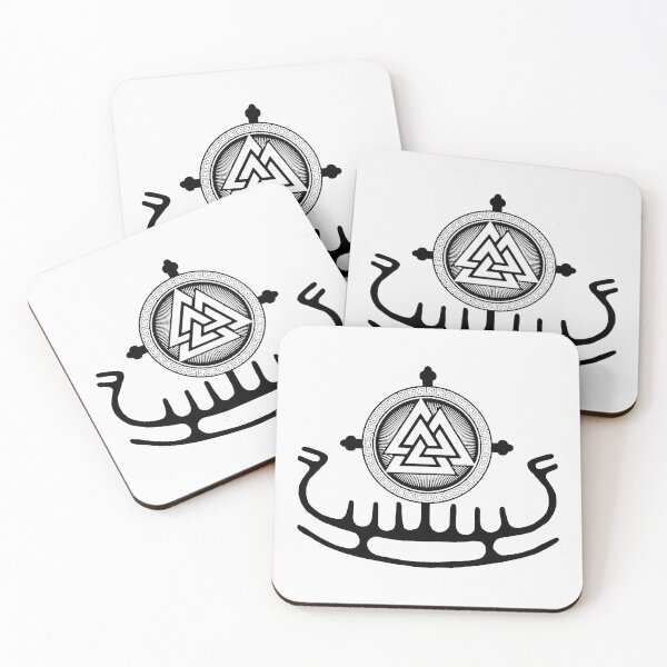 Artikelvorschau, Valknut; Wikingerschiff; Symbol; entworfen und verkauft von StickerApe.
