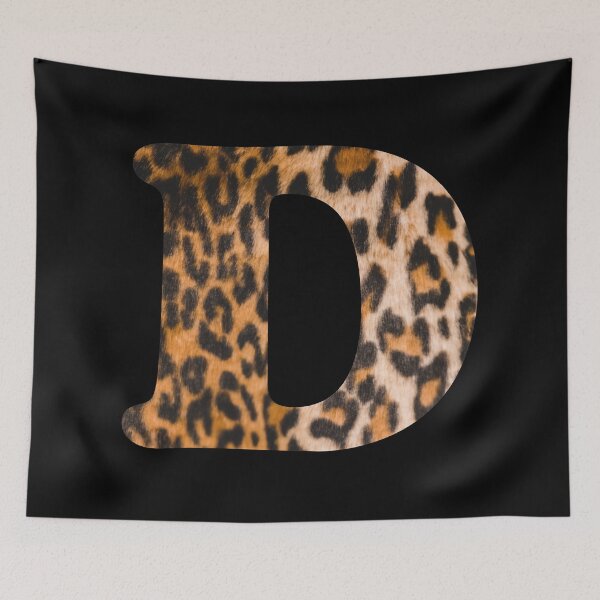 Item preview, Letter D leopard print designed and sold by ColorsHappiness.