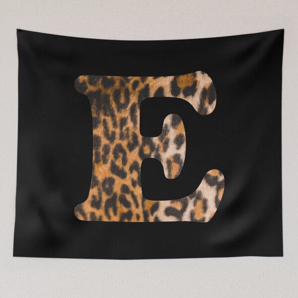 Item preview, Letter E leopard print designed and sold by ColorsHappiness.
