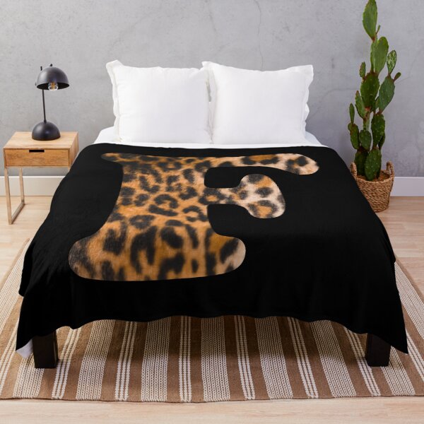 Item preview, Letter F leopard print designed and sold by ColorsHappiness.