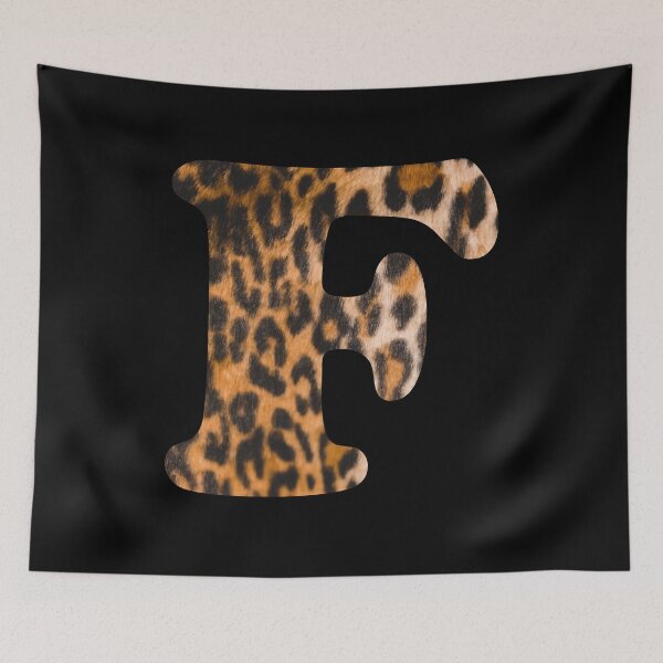 Item preview, Letter F leopard print designed and sold by ColorsHappiness.