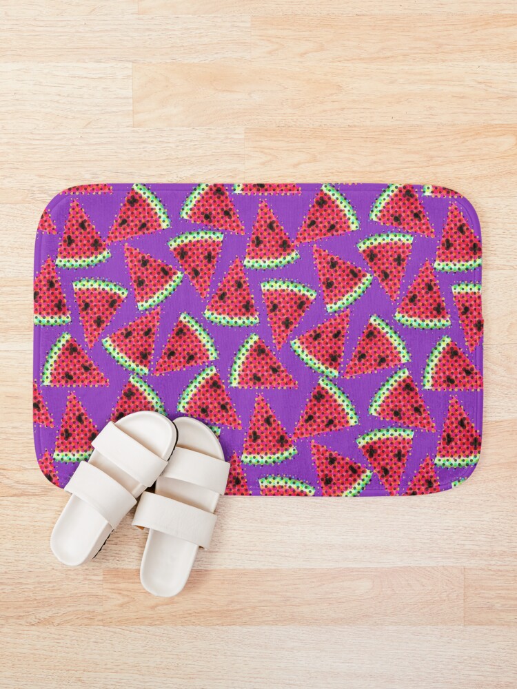 Thumbnail 1 of 6, Bath Mat, Funky Melons designed and sold by pixiepatterns.