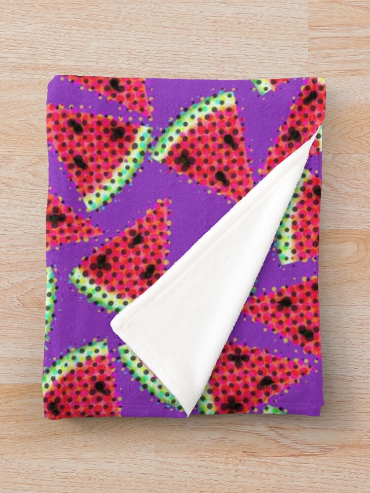 Thumbnail 3 of 6, Throw Blanket, Funky Melons designed and sold by pixiepatterns.