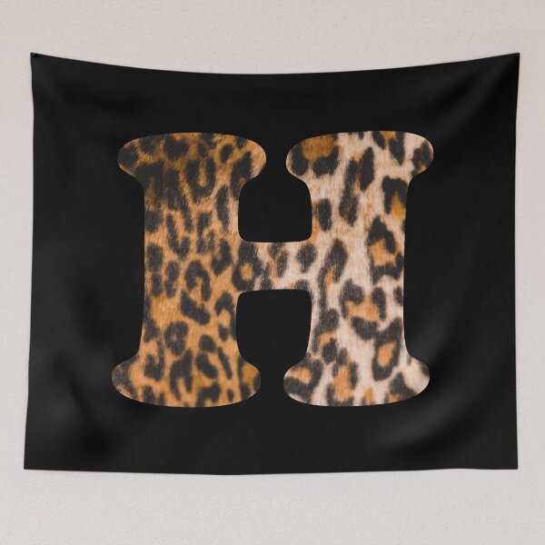 Item preview, Letter H leopard print designed and sold by ColorsHappiness.