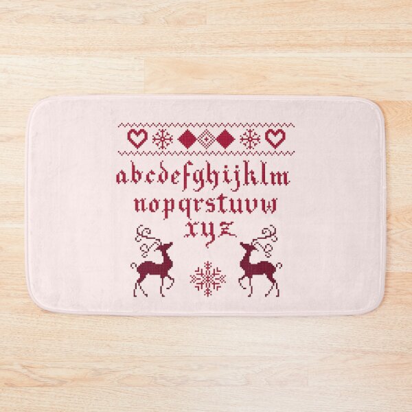 Item preview, Cross Stitch Reindeer Alphabet Stitching Vintage Christmas Gift designed and sold by TopTeeShop.