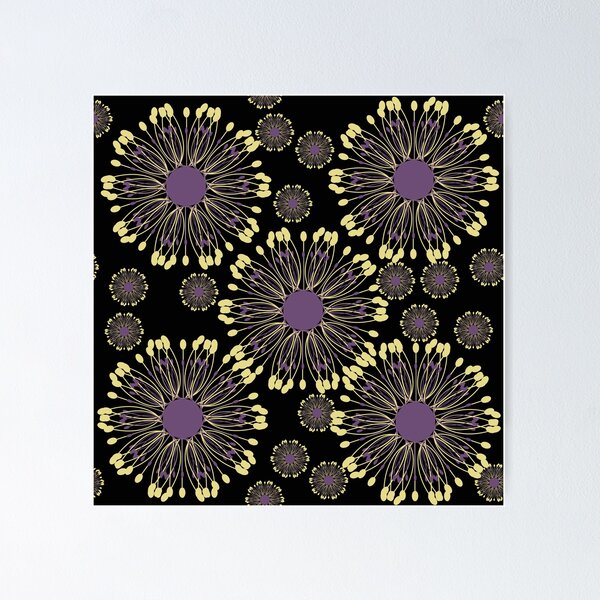 Item preview, Dark floral print, plant print designed and sold by AlbinkaDizain.
