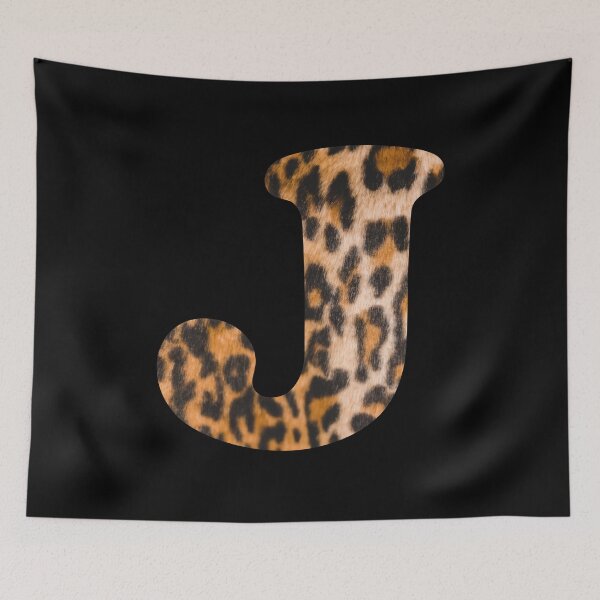 Item preview, Letter J leopard print designed and sold by ColorsHappiness.