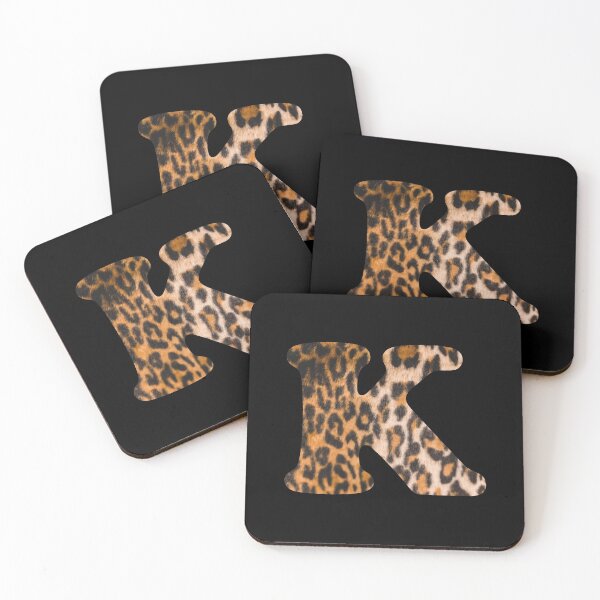Item preview, Letter K leopard print designed and sold by ColorsHappiness.