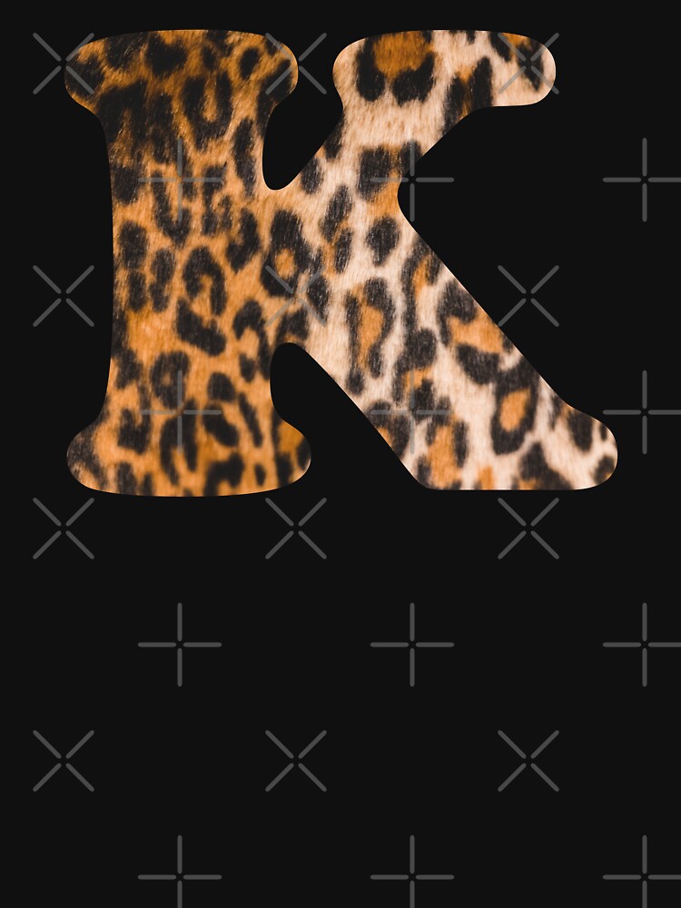 Letter K leopard print by ColorsHappiness