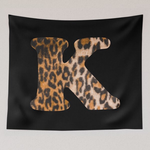 Item preview, Letter K leopard print designed and sold by ColorsHappiness.