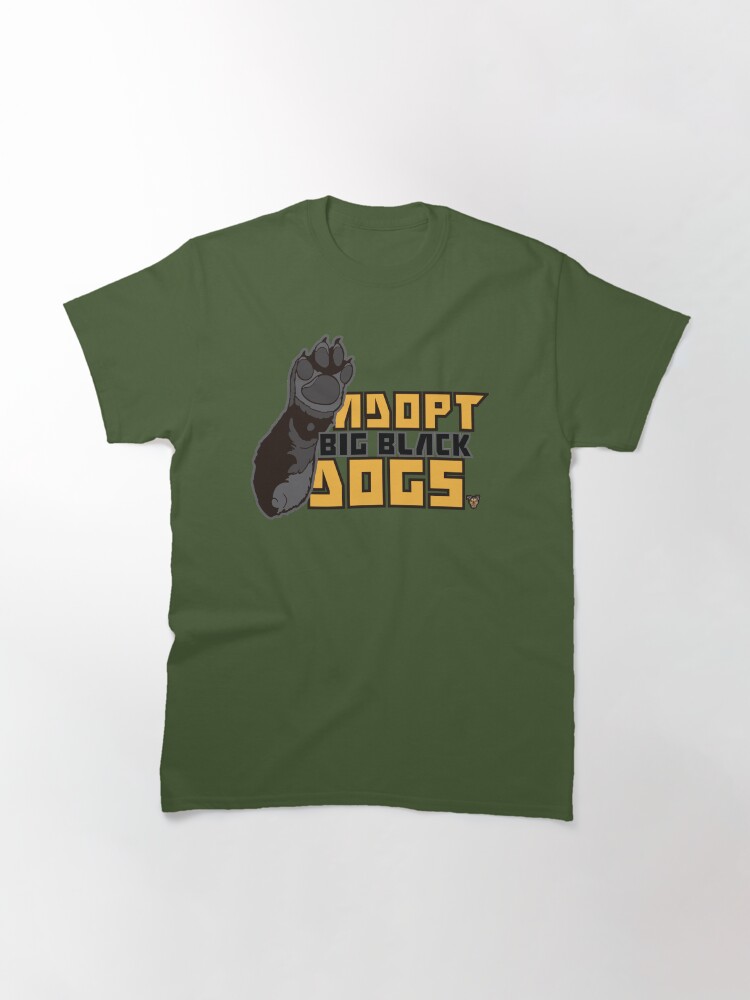 Imagen 3 de 7, Camiseta clásica con la obra Adopt Big Black Dogs, diseñada y vendida por achoprop.
