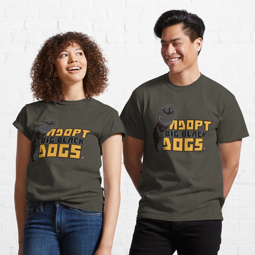 Adopt Big Black Dogs Camiseta clásica