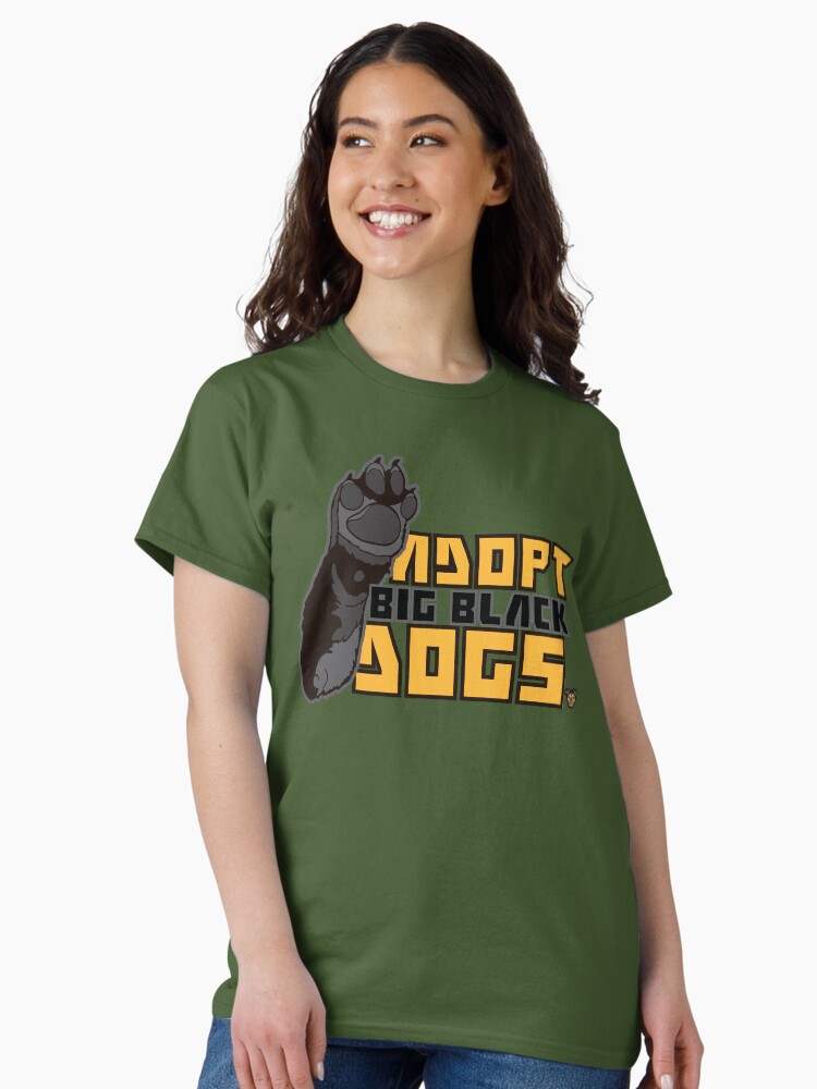 Imagen 2 de 7, Camiseta clásica con la obra Adopt Big Black Dogs, diseñada y vendida por achoprop.