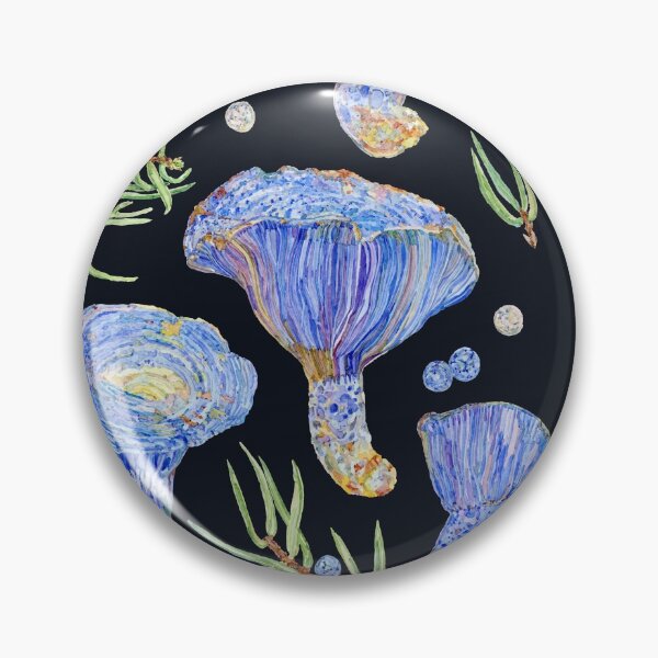 Item preview, Indigo Milk Cap Mushroom and Juniper - Dark designed and sold by beccaboyce.