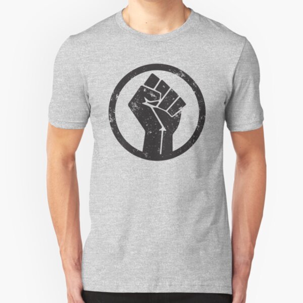 BLACK POWER ERHÖHT FAUST Slim Fit T-Shirt