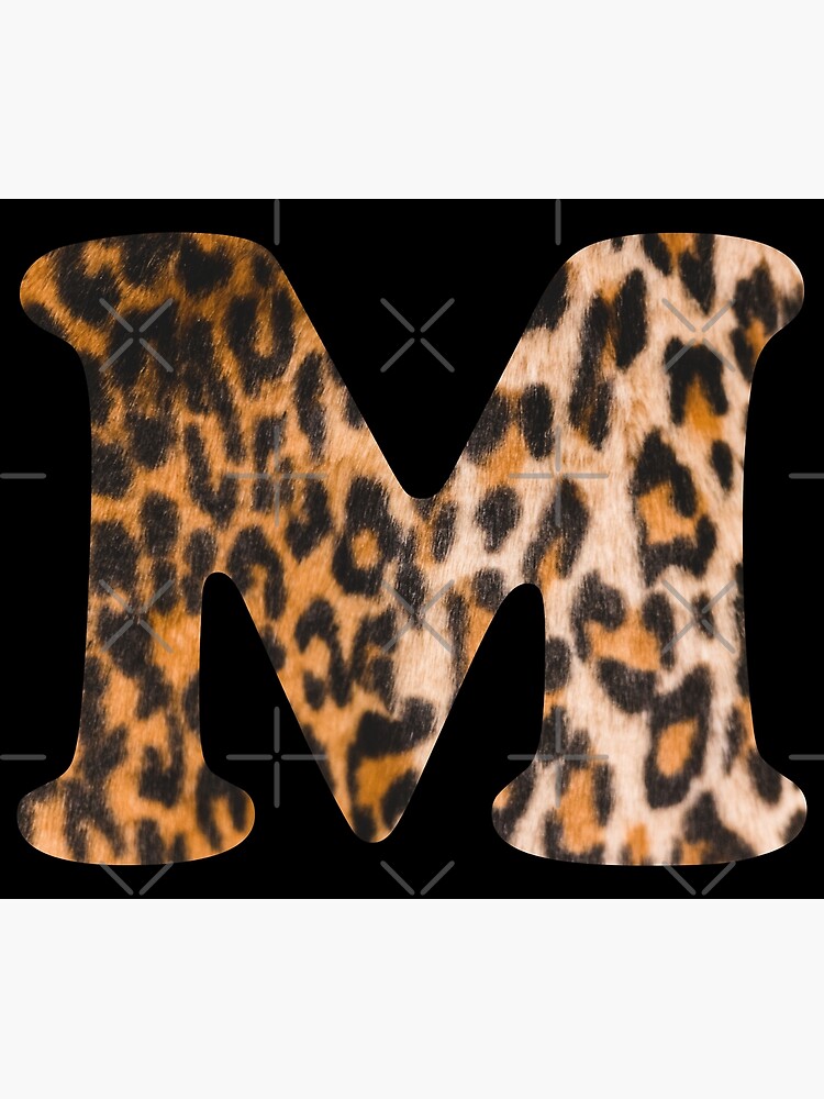 Letter M leopard print by ColorsHappiness