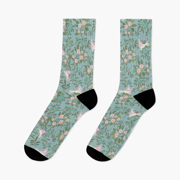 Item preview, Exotic pattern of flowers and hummingbirds designed and sold by Carmelagaminde.