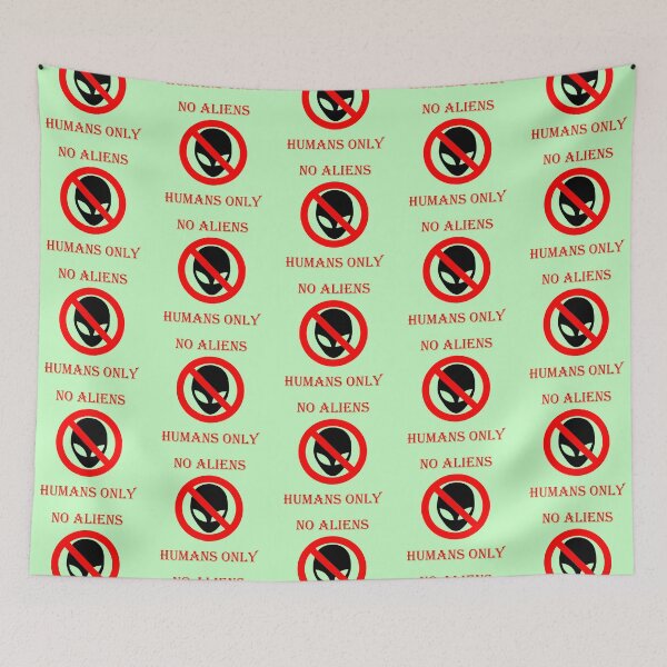 Item preview, No aliens, humans only designed and sold by helenkaiy.