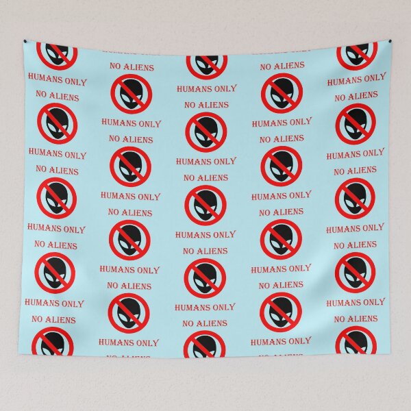 Item preview, No aliens, humans only designed and sold by helenkaiy.