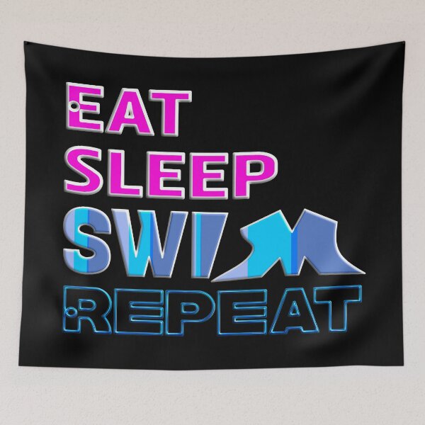 Item preview,  EAT SLEEP SWIM REPEAT designed and sold by Ralek.