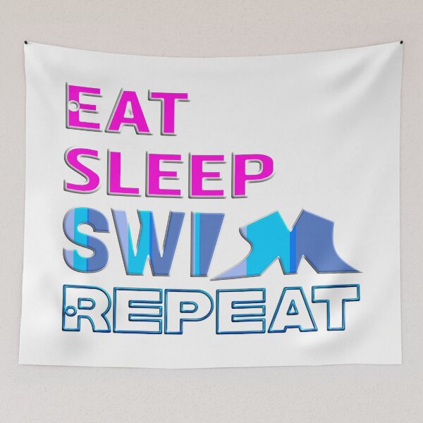 Item preview,  EAT SLEEP SWIM REPEAT designed and sold by Ralek.