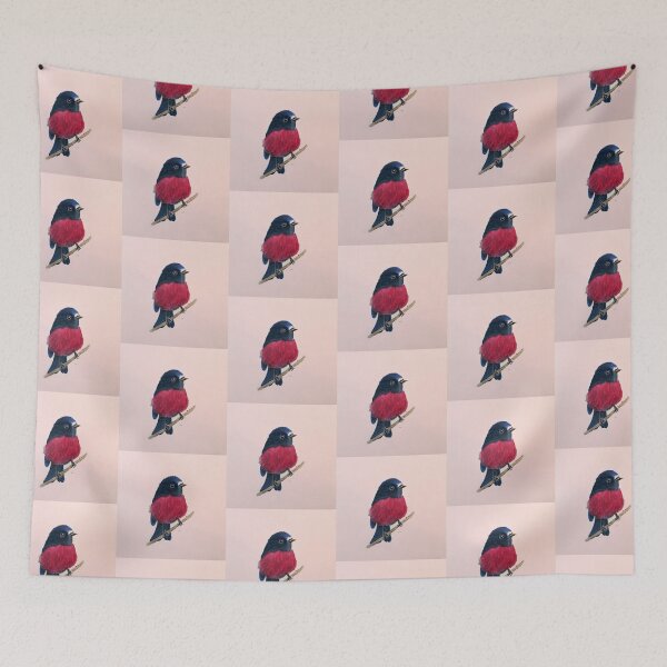 Item preview,  Pink Robin bird artwork on pink background designed and sold by Jennifer Morcom.