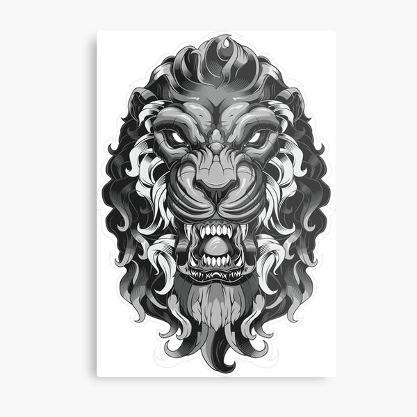 Looking for an image for a tattoo of a Male Lion's head that would ferocious,  command respect and authority, but the eyes would show love and compassion.  The Lion would be in