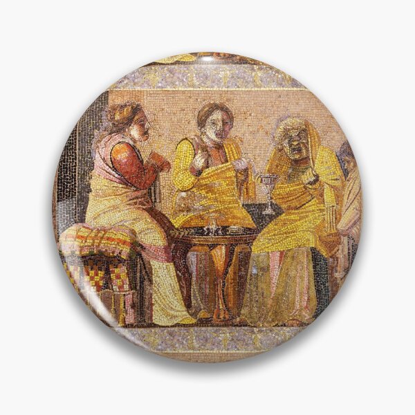 Item preview, ANTIQUE ROMAN MOSAICS ,GREEK COMEDY THEATER SCENE,THREE WOMEN WITH MASKS  designed and sold by BulganLumini.