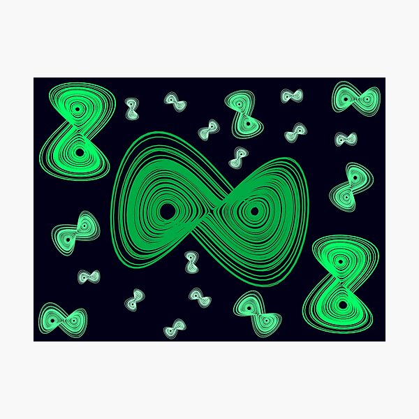 Item preview, Chaotic strange attractor design random - green designed and sold by rahilvalani.