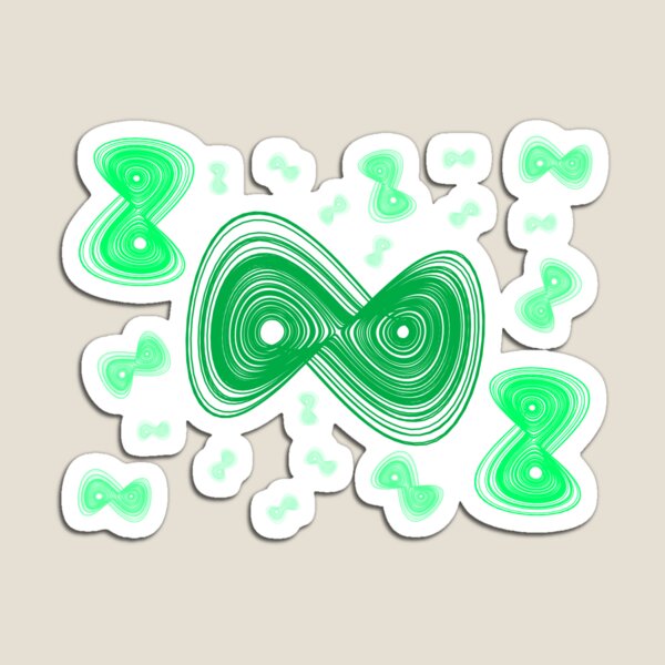 Item preview, Chaotic strange attractor design random - green designed and sold by rahilvalani.