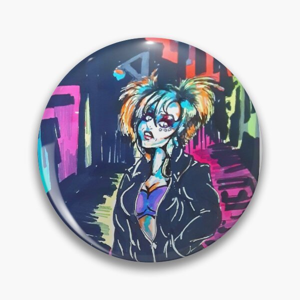 Item preview, Neon Cyberpunk Girl designed and sold by AngelaAmyelois.