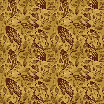 Artwork thumbnail, Yellow Fish Pattern by everything4eva