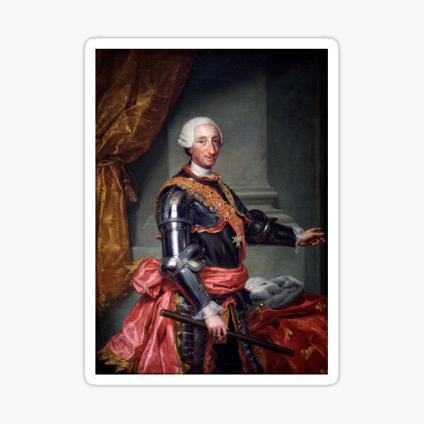 Item preview, Charles III of Spain portrait art designed and sold by Vintage Designs +.