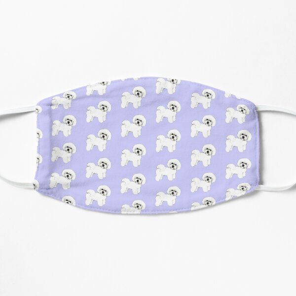 Bichon Frise dog on lilac Mask