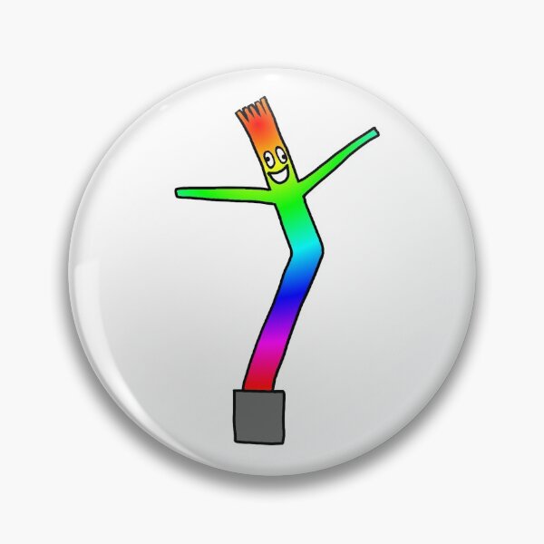 Item preview, Rainbow wavy wacky inflatable tube man designed and sold by akeown.