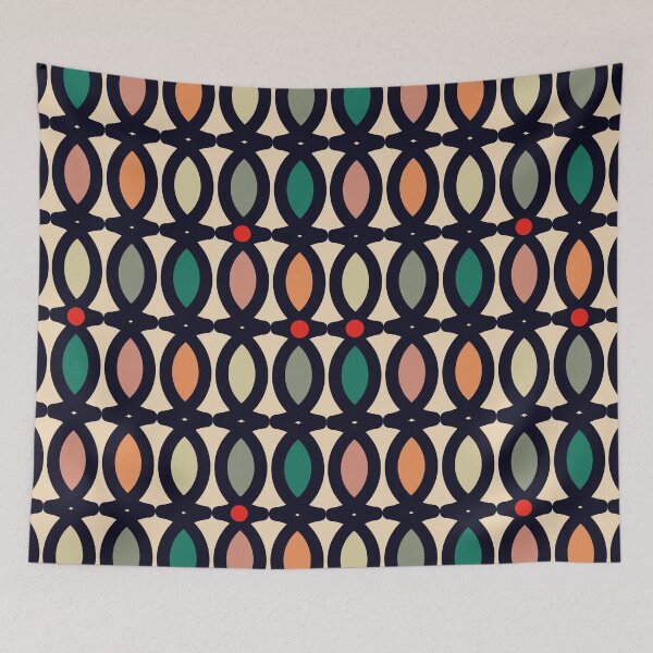 Item preview, Abstract pattern in autumn tones with red accents designed and sold by marina63.
