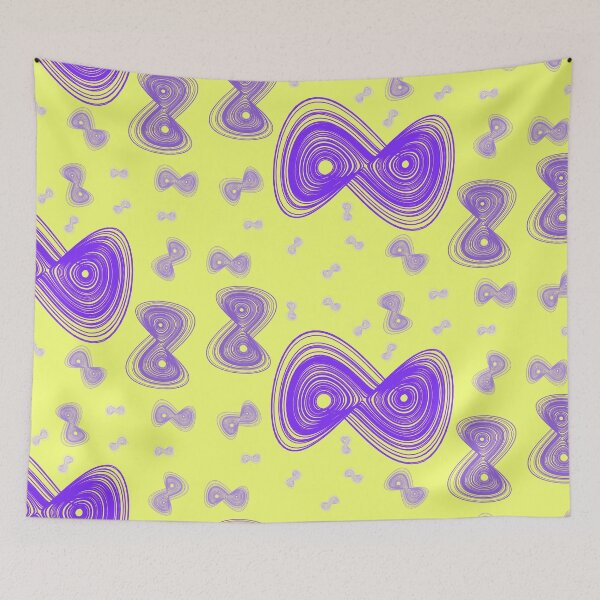 Item preview, Chaotic strange attractor design random - purple and yellow designed and sold by rahilvalani.