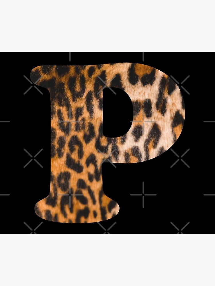 Letter P leopard print by ColorsHappiness