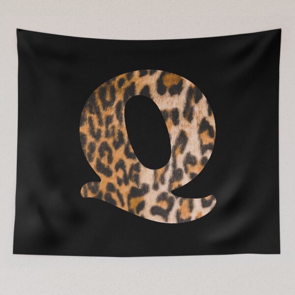 Item preview, Letter Q leopard print designed and sold by ColorsHappiness.