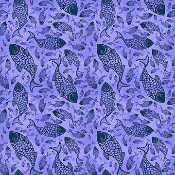 Artwork thumbnail, Violet Fish Pattern by everything4eva