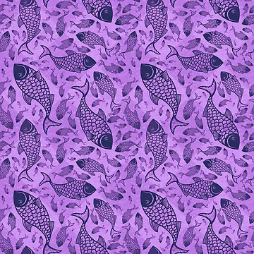 Artwork thumbnail, Purple Fish Pattern by everything4eva