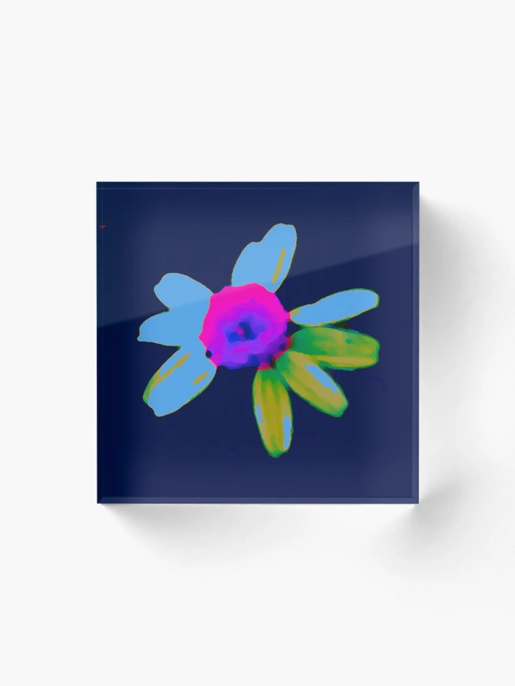 Thumbnail 1 of 5, Acrylic Block, Bright Daisy Abstract Colours designed and sold by DesignsofNote.
