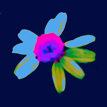 Artwork thumbnail, Bright Daisy Abstract Colours by DesignsofNote