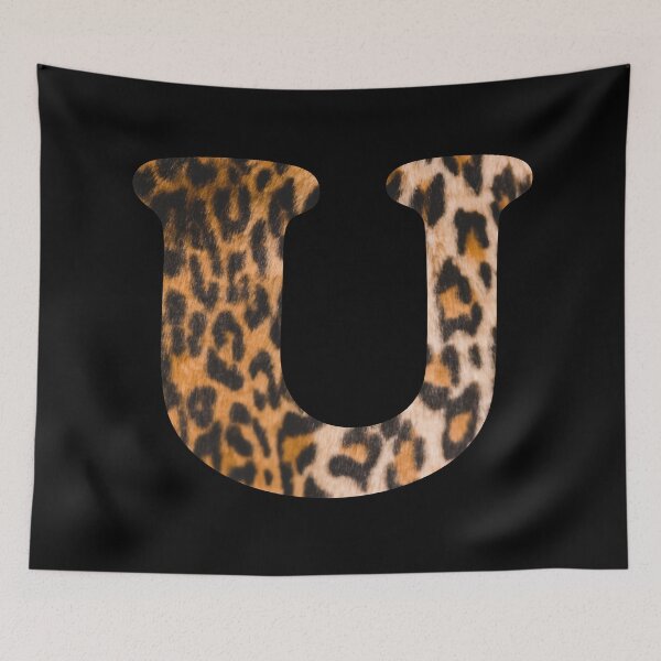 Item preview, Letter U leopard print designed and sold by ColorsHappiness.