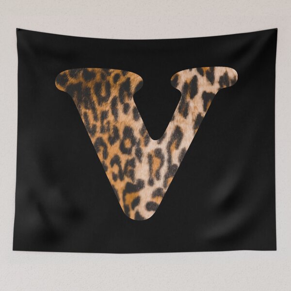 Item preview, Letter V leopard print designed and sold by ColorsHappiness.