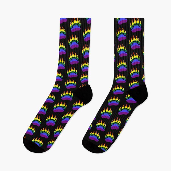 Item preview, Mens Rainbow Daddy Bear Paw Print LGBT designed and sold by brodyquixote.