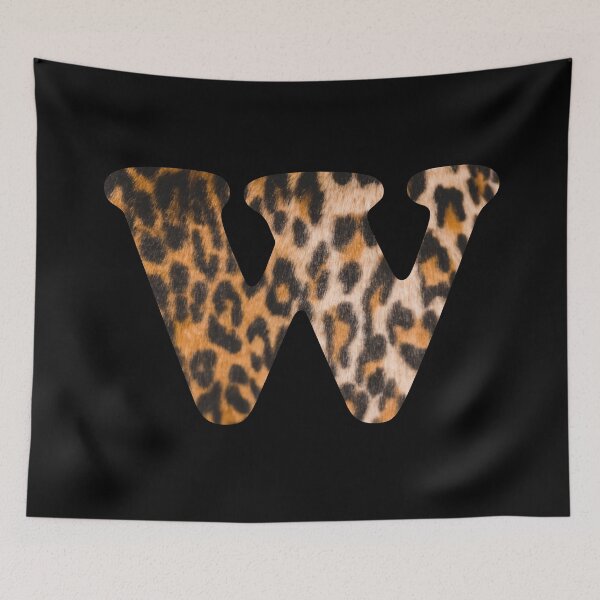 Item preview, Letter W leopard print designed and sold by ColorsHappiness.