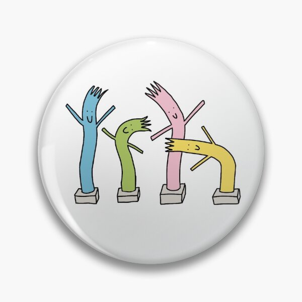 Item preview, Pastel wavy wacky inflatable tube men designed and sold by akeown.